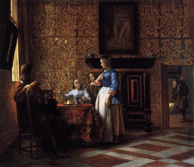 Pieter de Hooch Interior with Figures Spain oil painting art